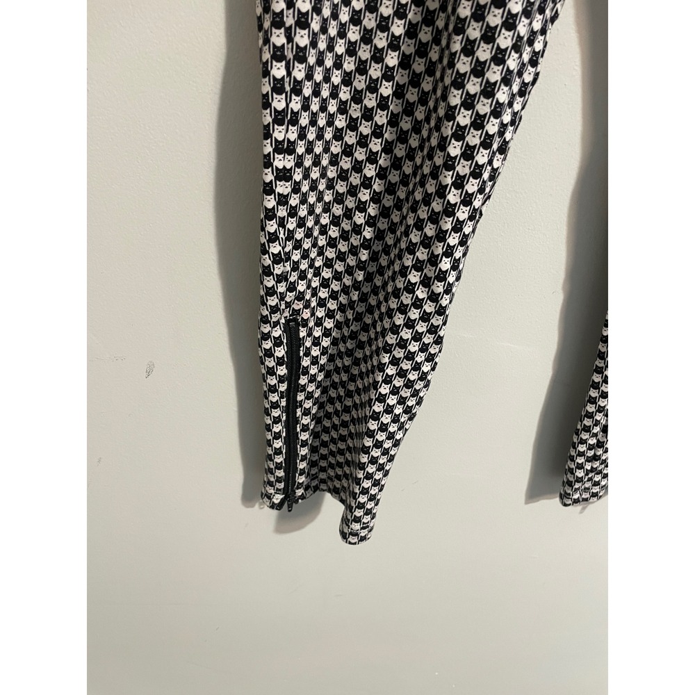 Betabrand Catstooth Pencil Dress Pant Yoga Pants Size Medium Novelty‎ Eclectic - Picture 4 of 9